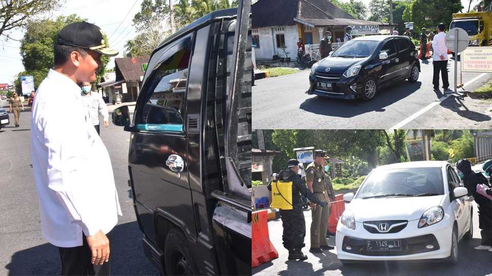 Cegah COVID 19, Genius Umar tinjau Perbatasan Kota, Cek Pengendara Mobil yang melintas